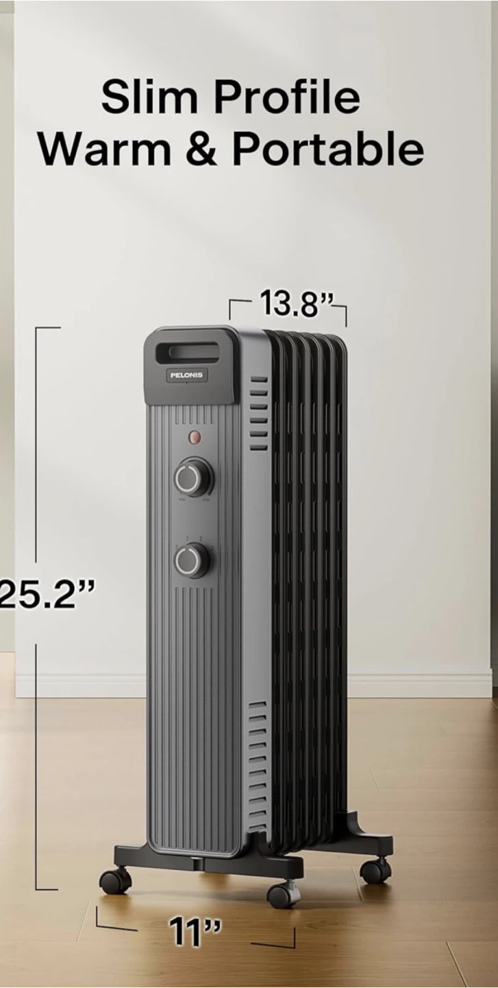 PELONIS Oil Filled Radiator Heater - photo 2