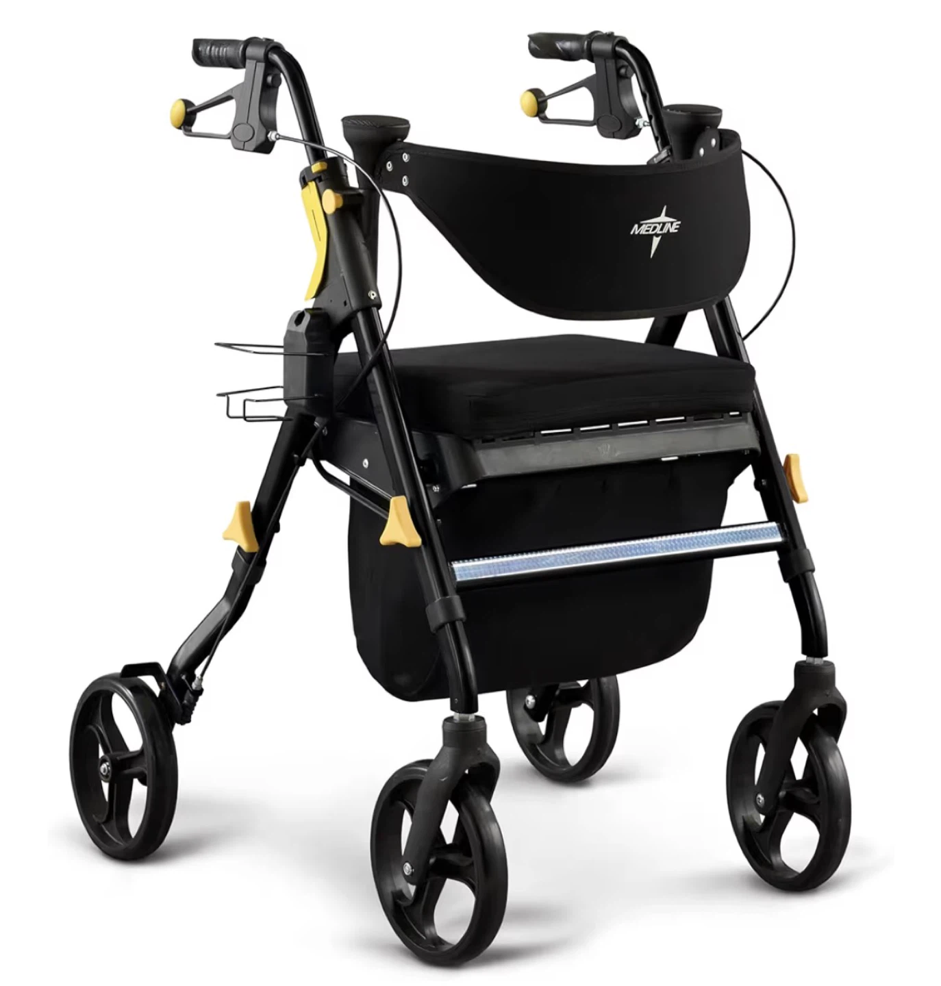 Medline Premium Empower Folding Mobility Rollator ,Black