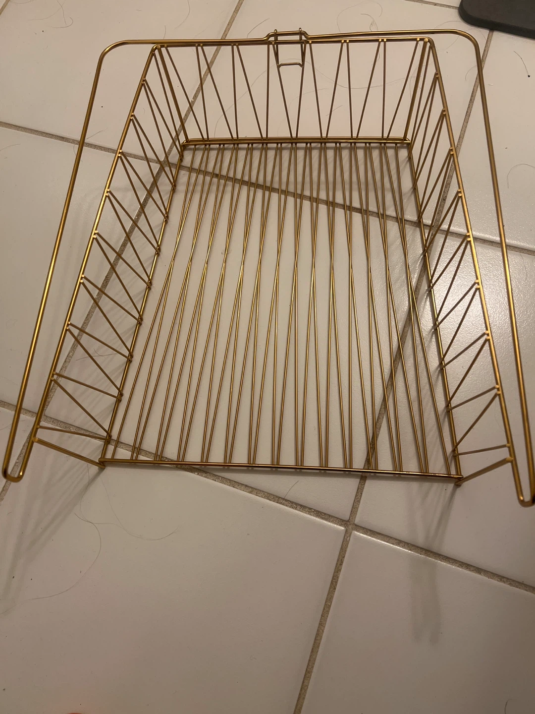 Gold Wire Storage Basket