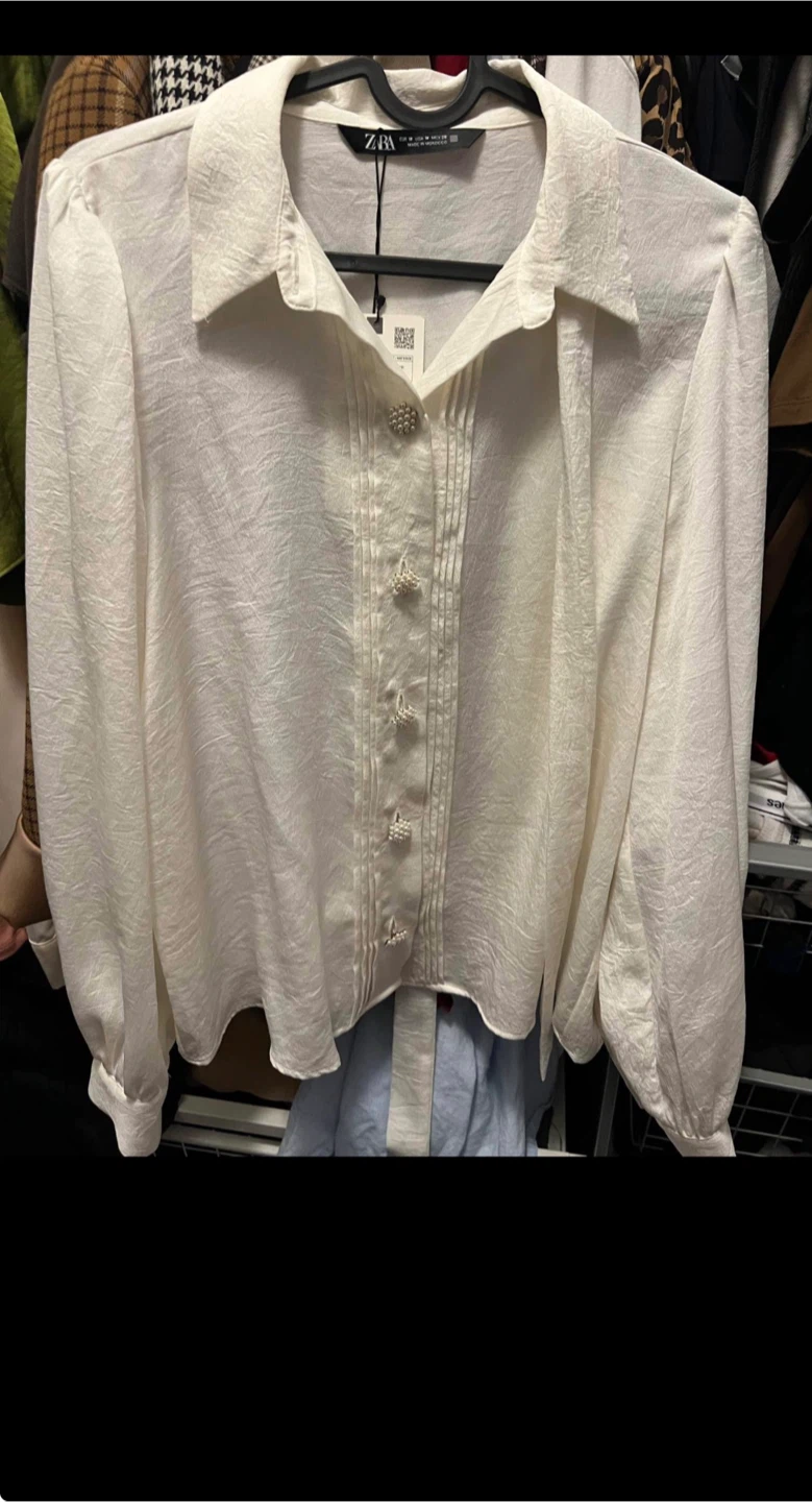 Zara Cream Blouse - Size s - photo 3