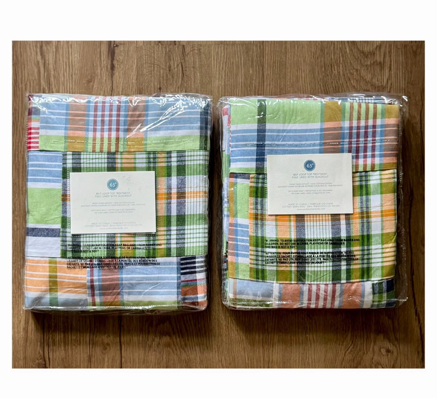 Brand new Set of 2 Pottery Barn Kids Quilt Curtain - photo 2