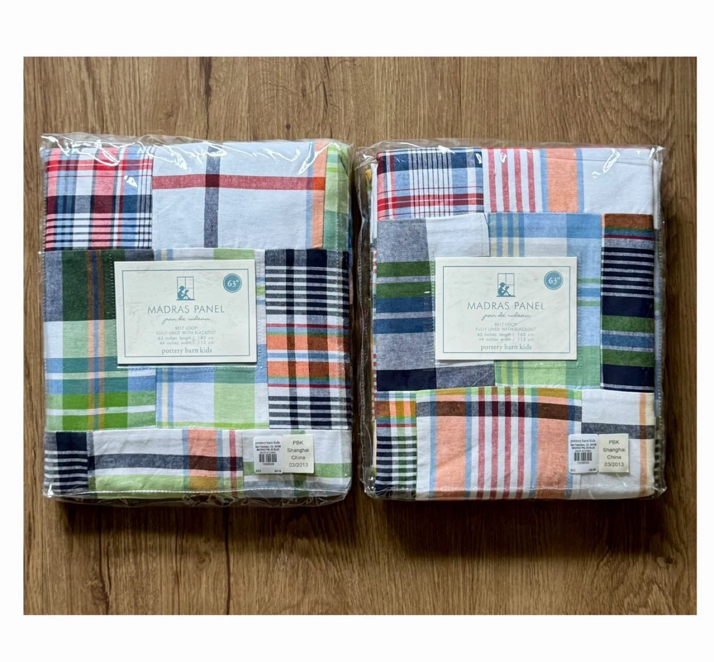 Brand new Set of 2 Pottery Barn Kids Quilt Curtain