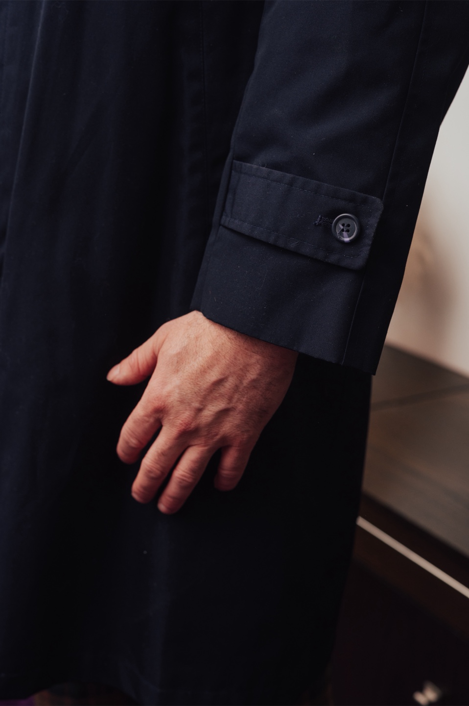 Vintage Navy Men’s Trench Coat - photo 4