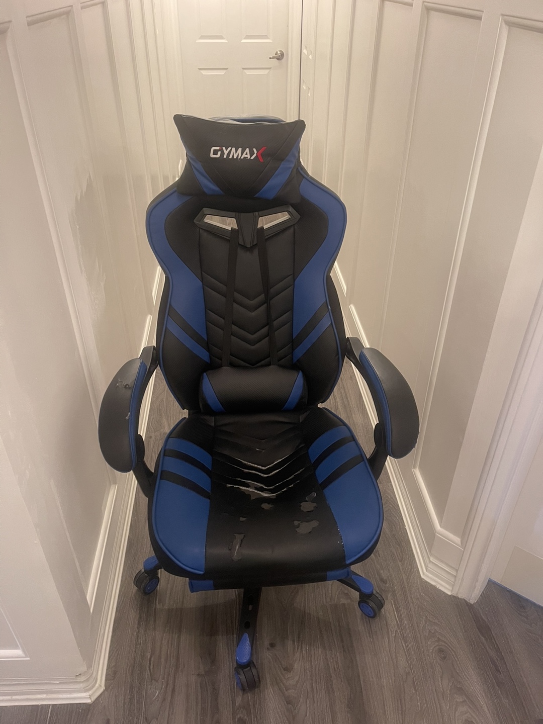 GYMAX Gaming Chair - Blue & Black