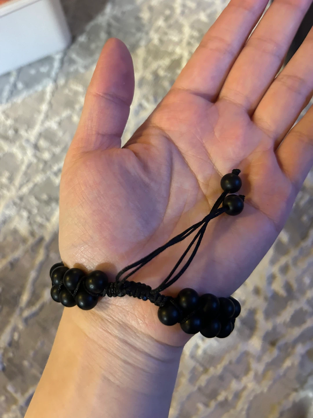 Black Onyx Beaded Bracelet – Adjustable, Unisex - photo 3
