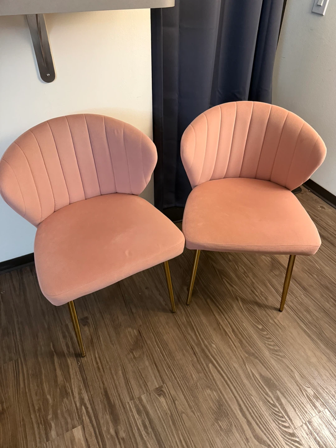 Pink Velvet Accent Chairs - Set of 2