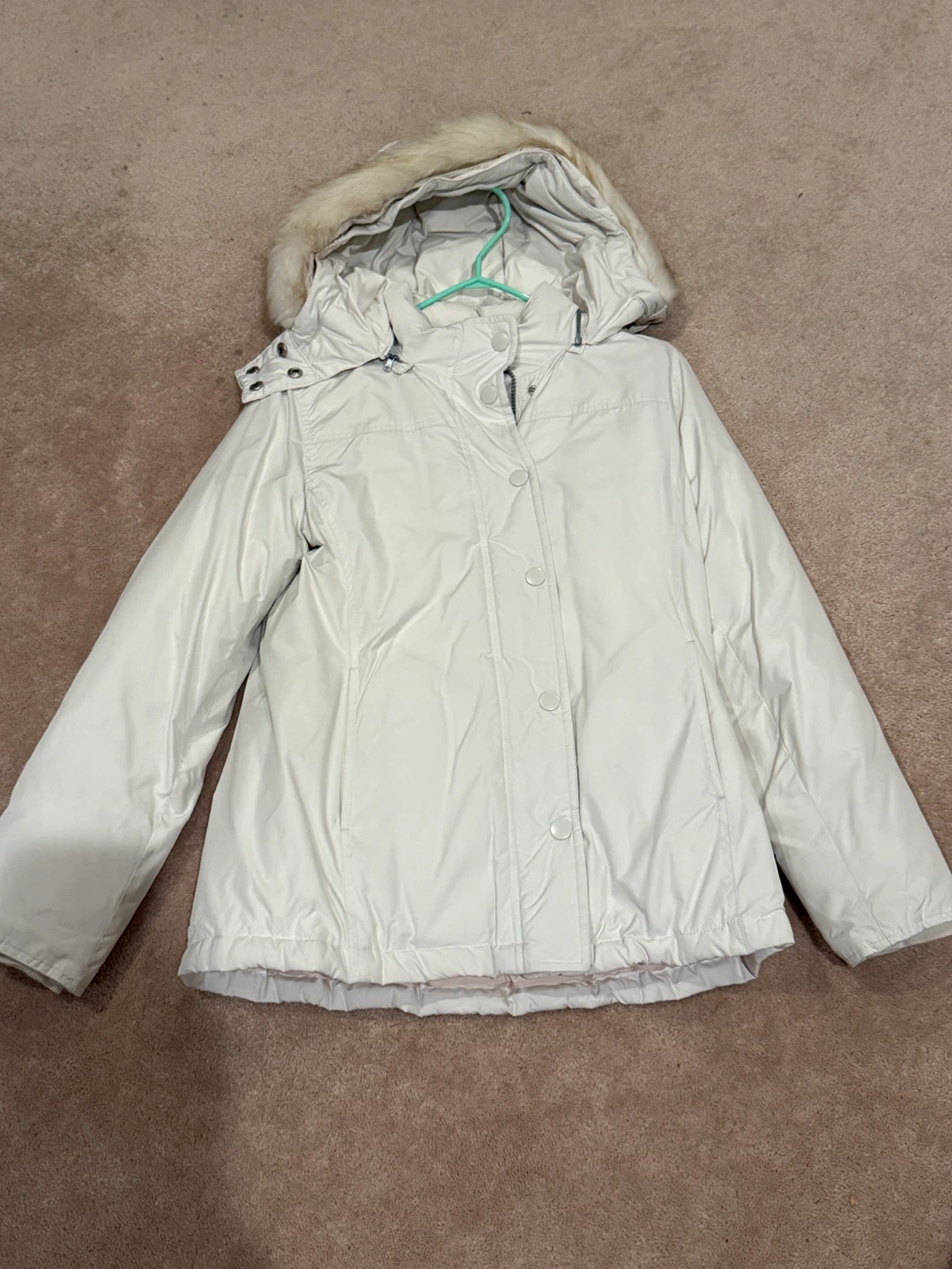 GAP White Puffer Jacket Size S