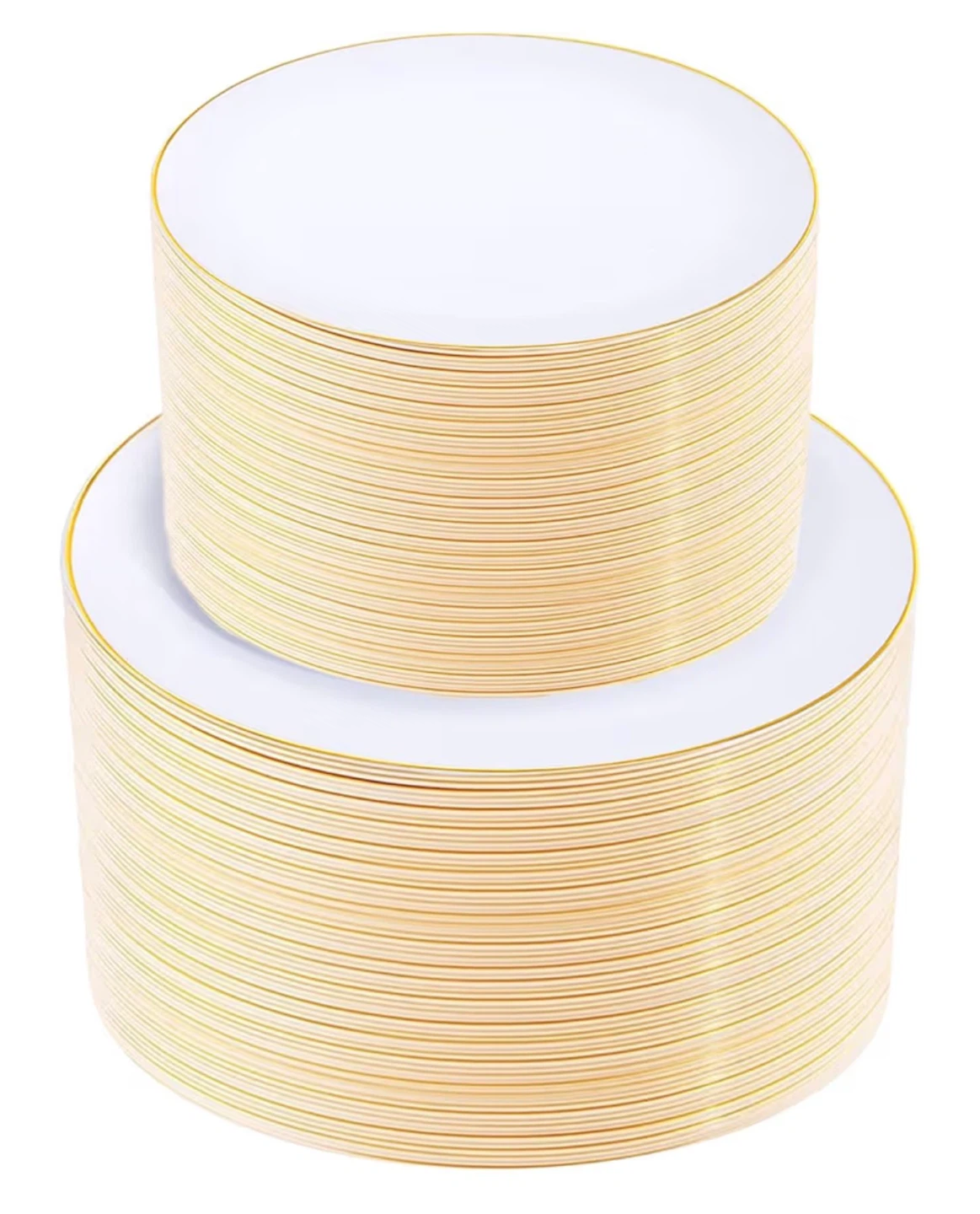 White & Gold Rim Plates - 7 & 10 inch - photo 3
