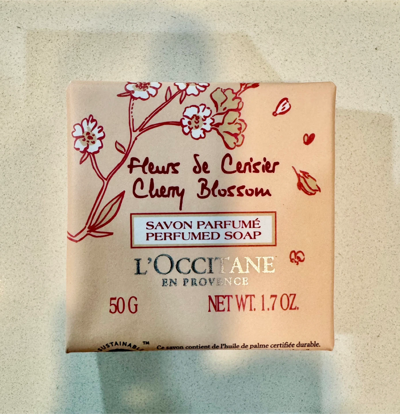 L'Occitane Cherry Blossom Perfumed Soap_NWT
