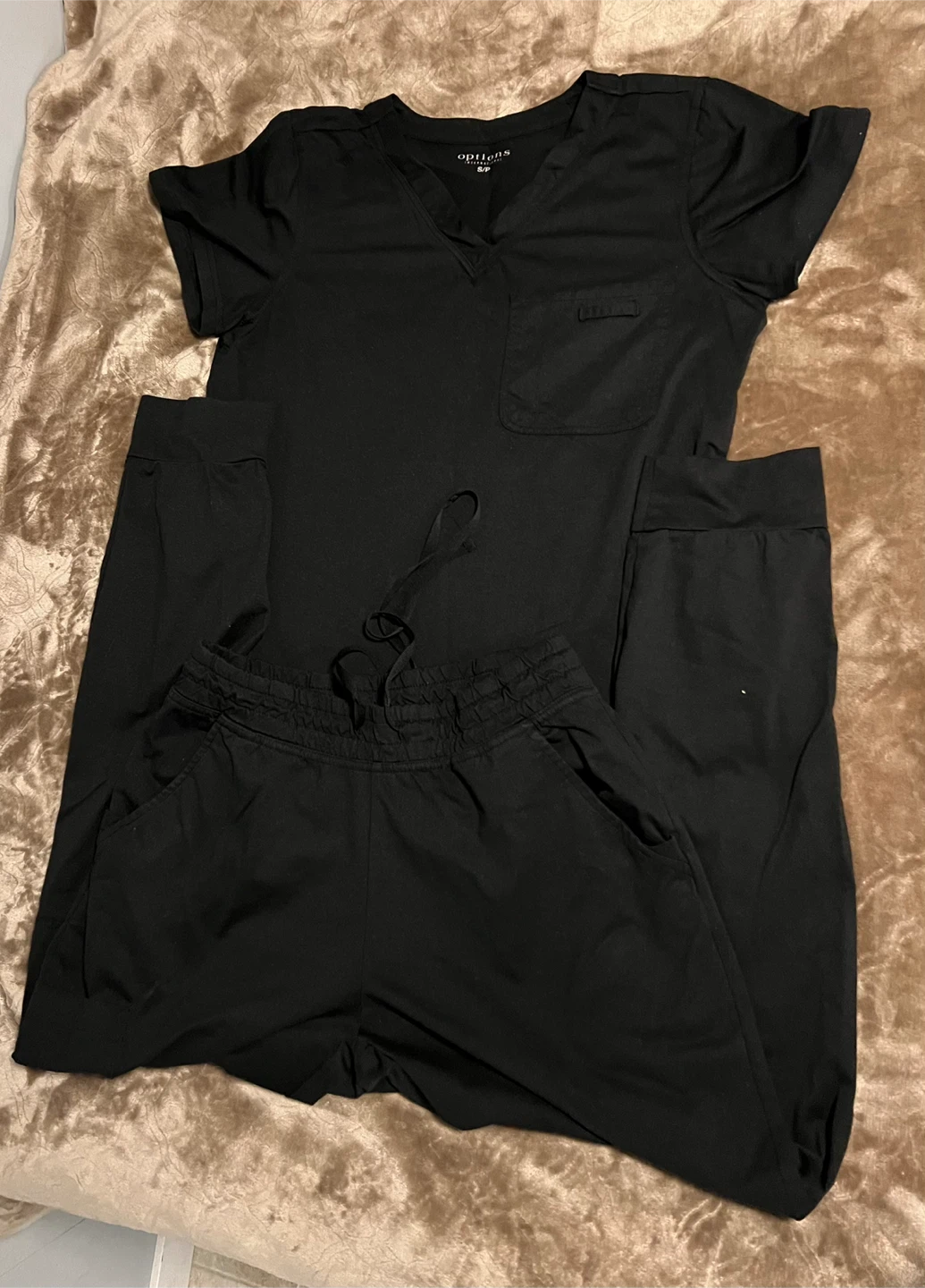 Options Black Scrubs Set - Size S/P and M
