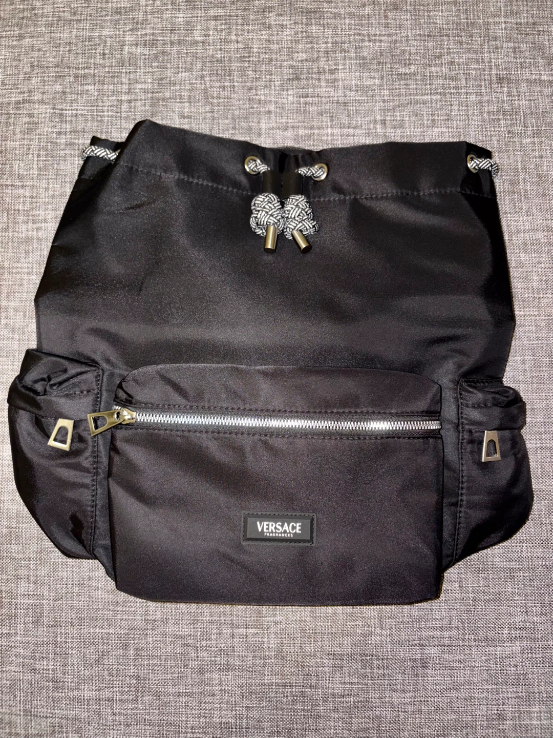 Versace Drawstring Backpack Black