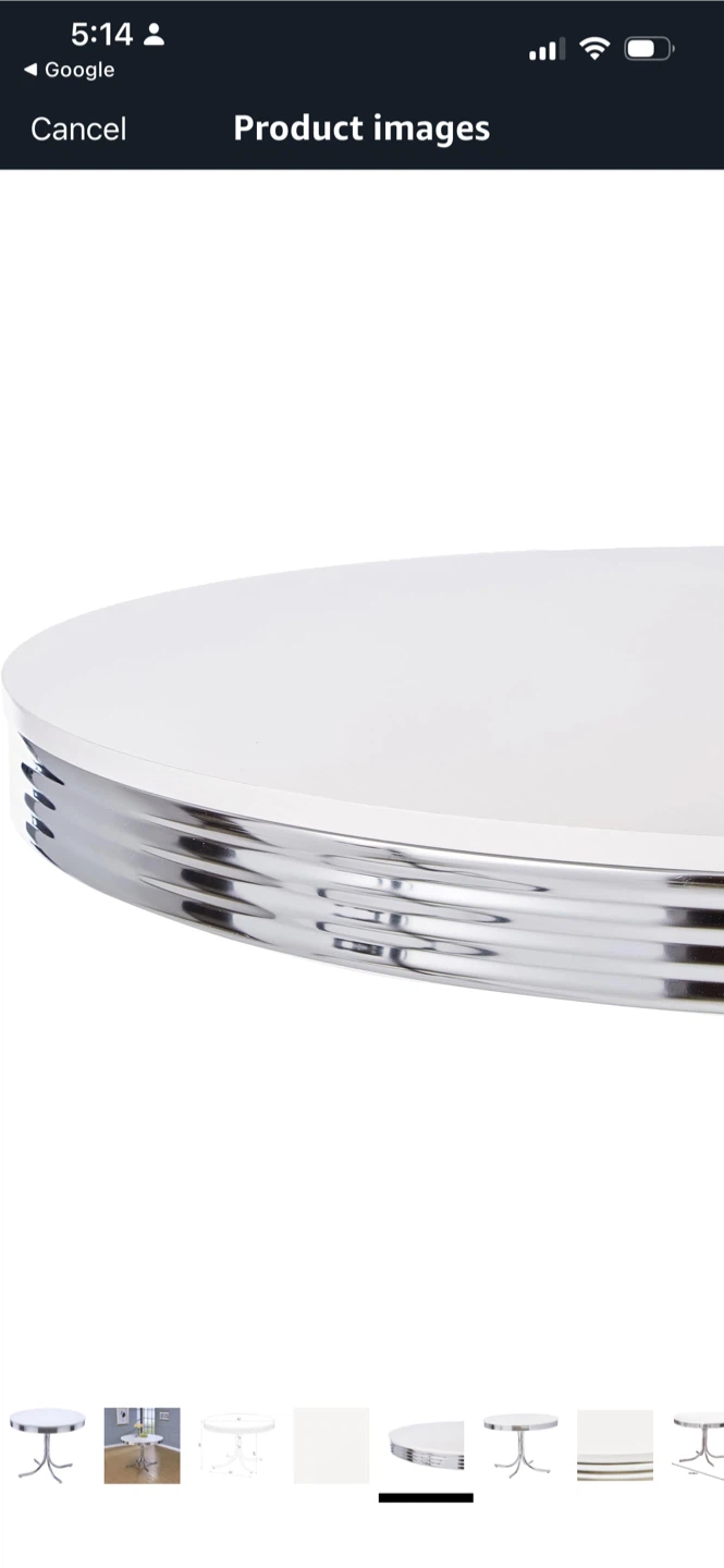 New Retro White Round Dining Table - 42 inch - photo 4