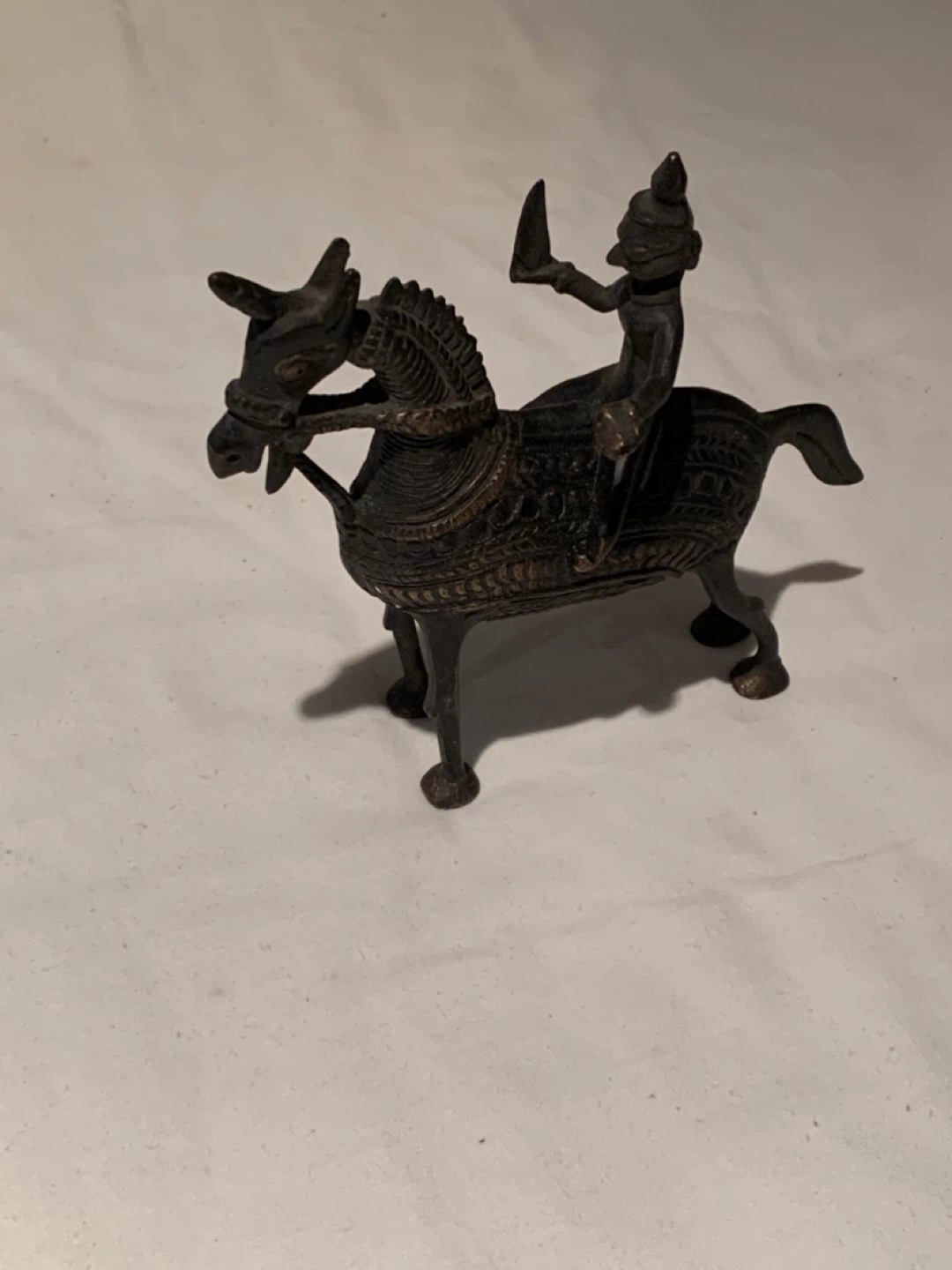 Vintage Metal Horse & Rider Figurine - photo 2