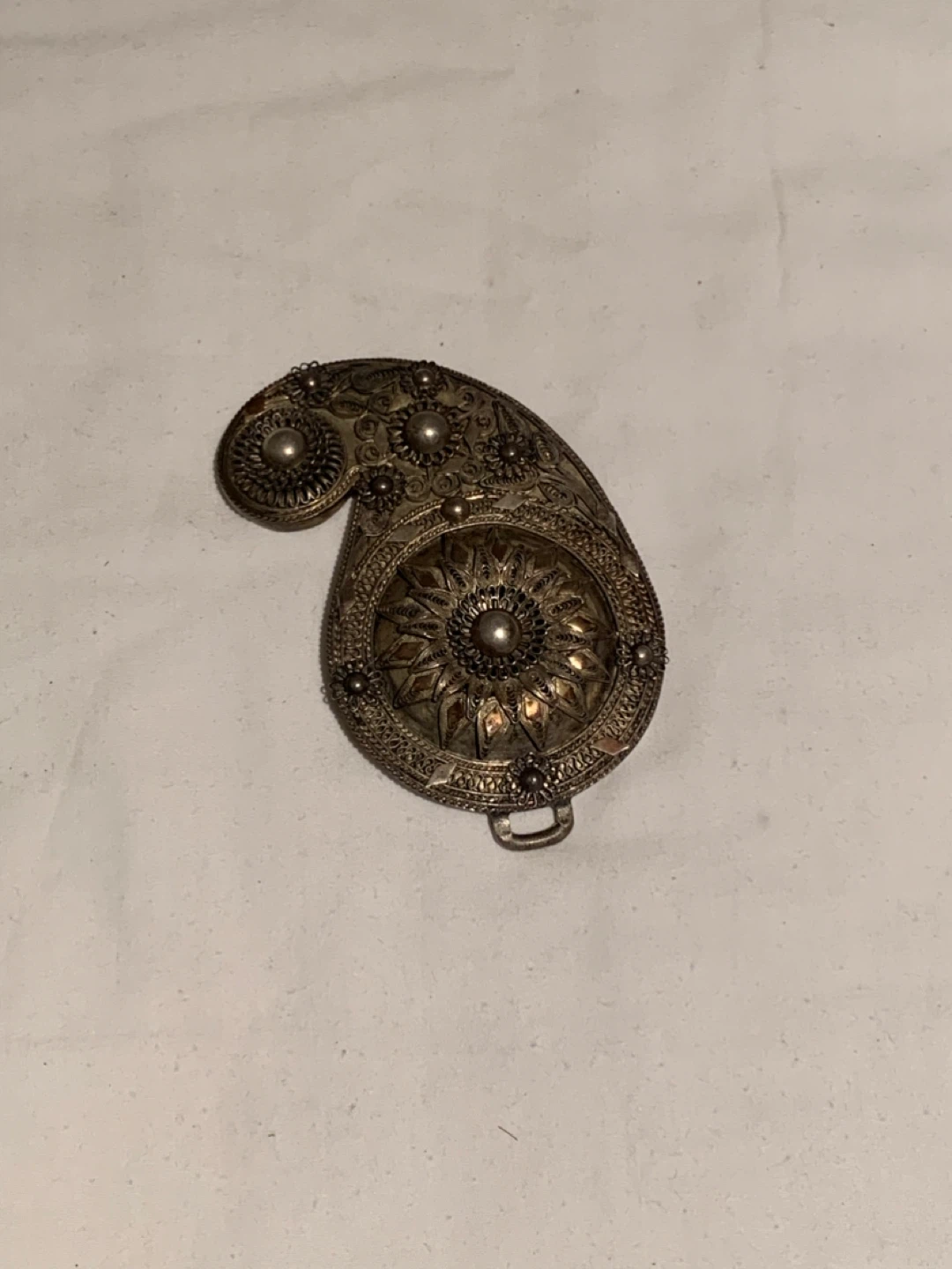 Vintage Turkish Silver Belt Buckle