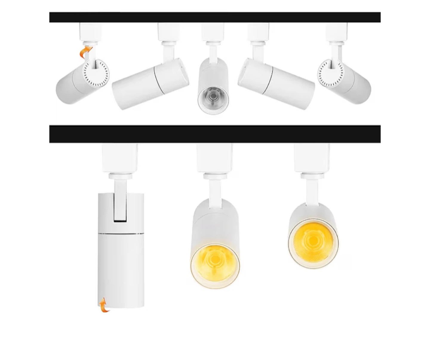 12W H-Type Track Light, Flicker-Free, 3000K Warm White - photo 4