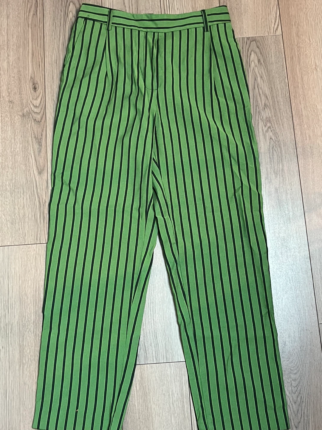 United Colors of Benetton Green Striped Pants - Size S