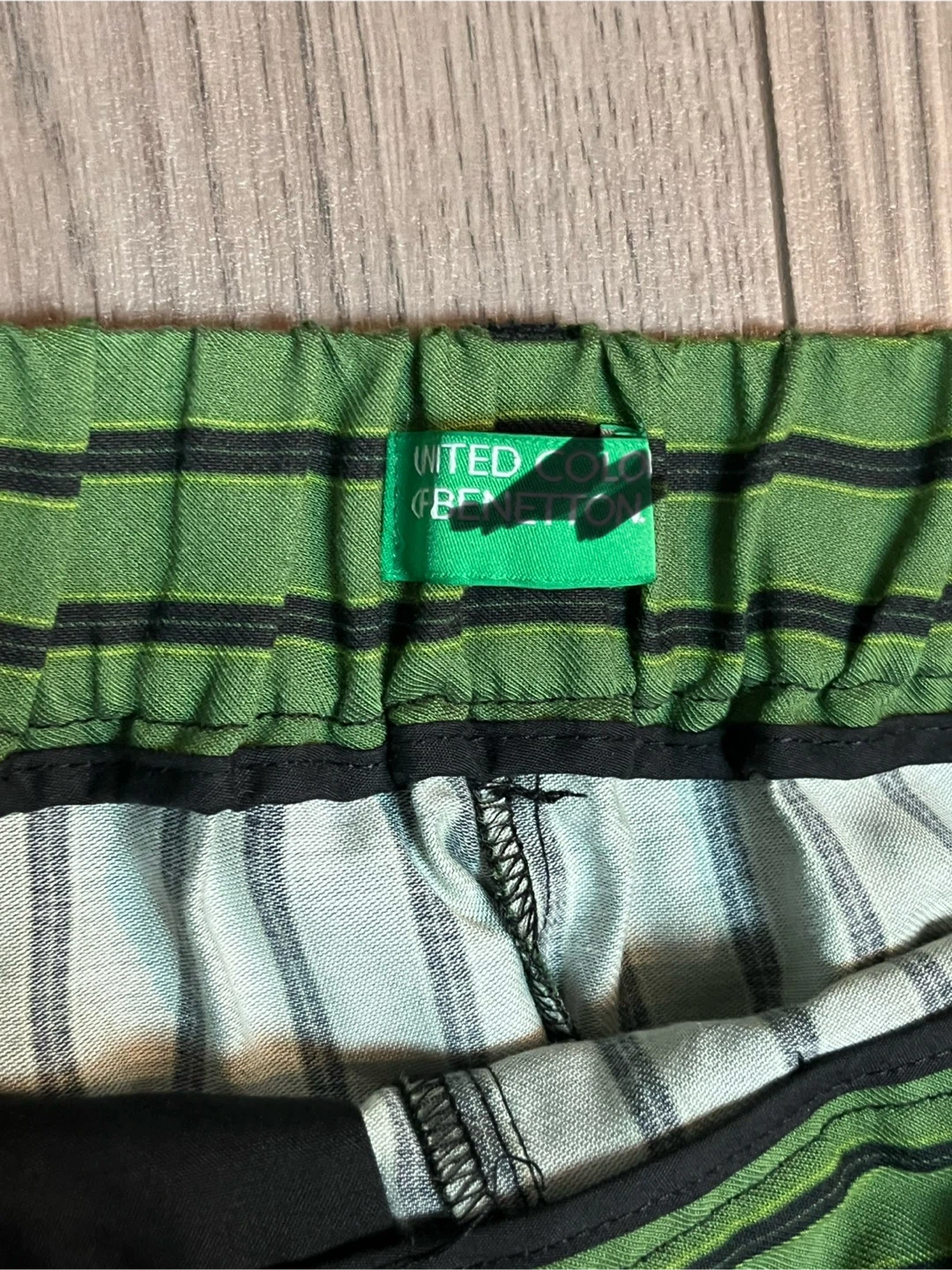 United Colors of Benetton Green Striped Pants - Size S - photo 3