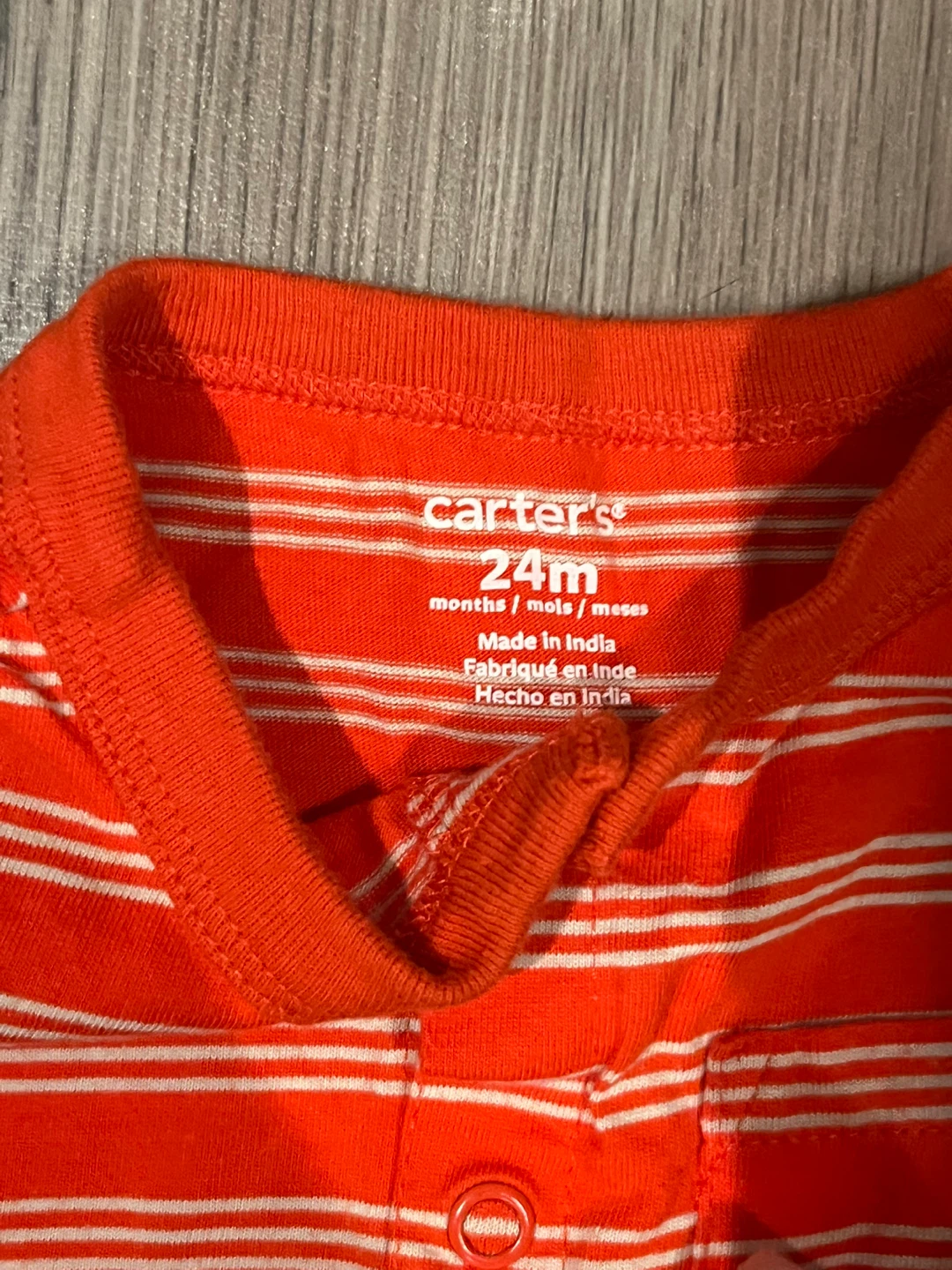 Carter's 24M Baby Rompers - Orange & Pink - photo 2