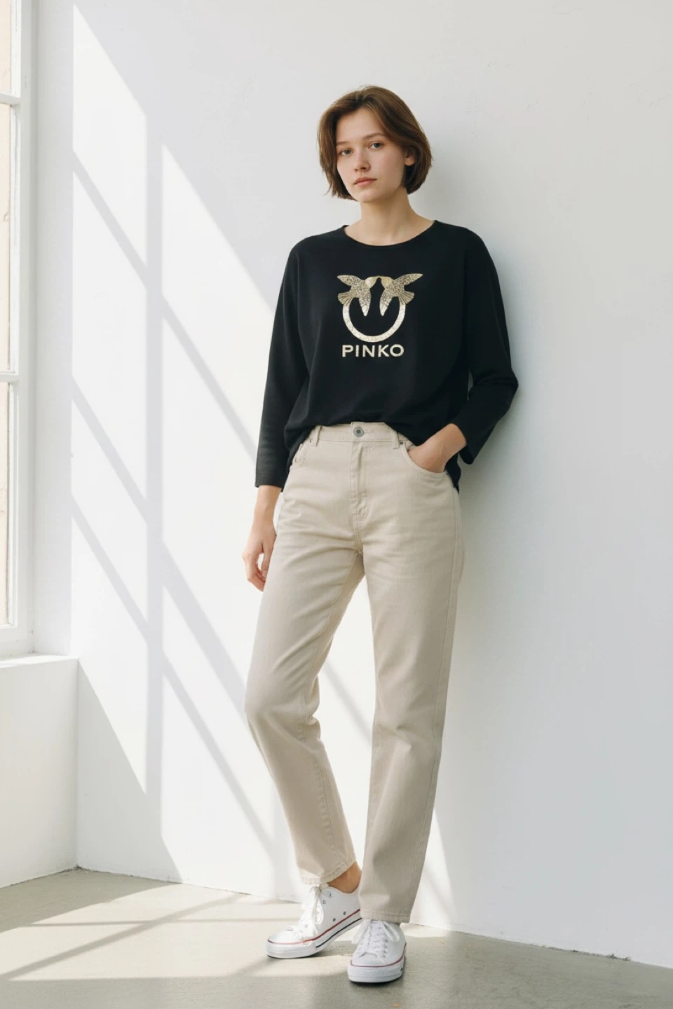 Pinko Black Long Sleeve Top