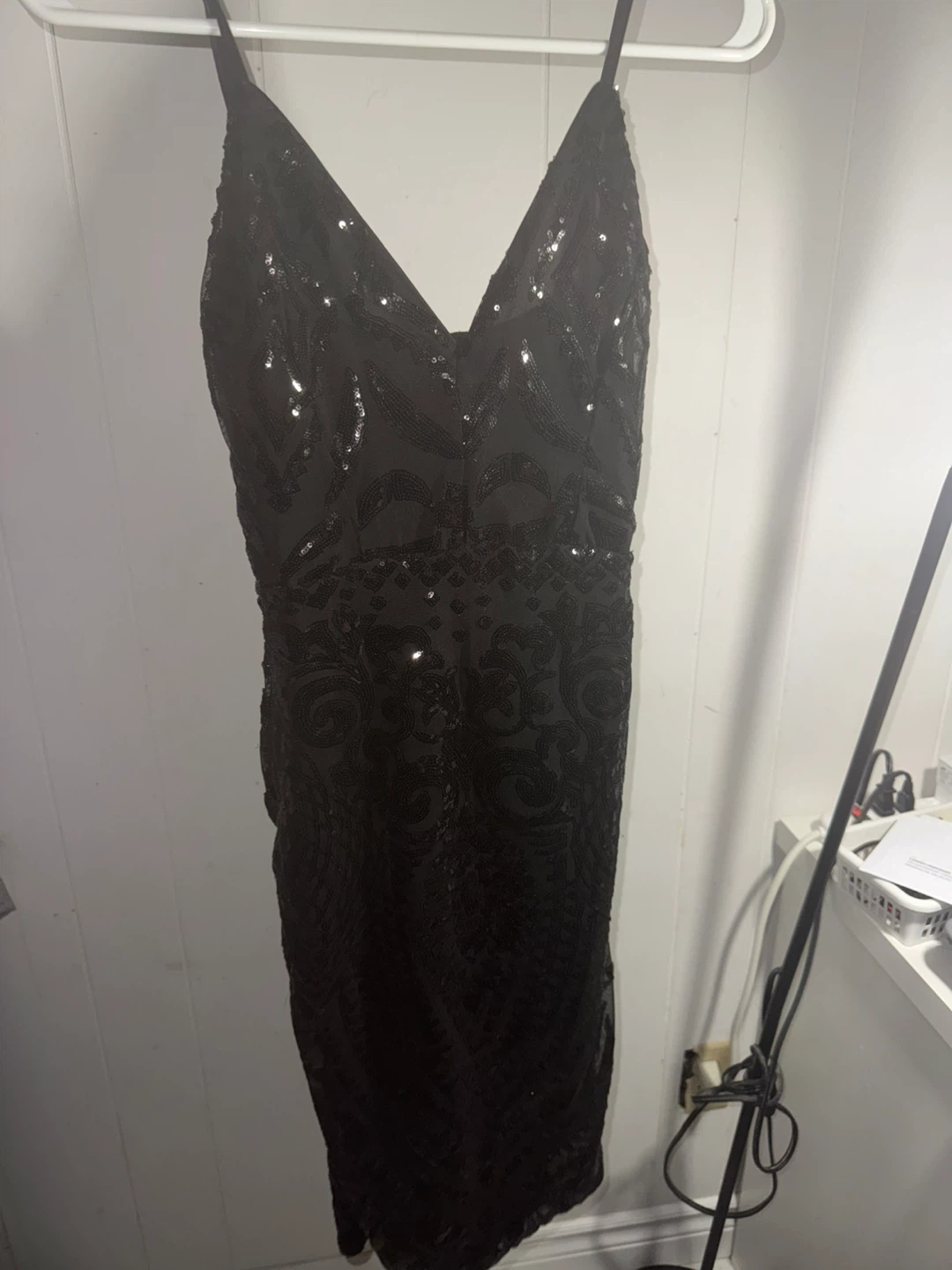 ReVamped Black Sequin Dress - Size S