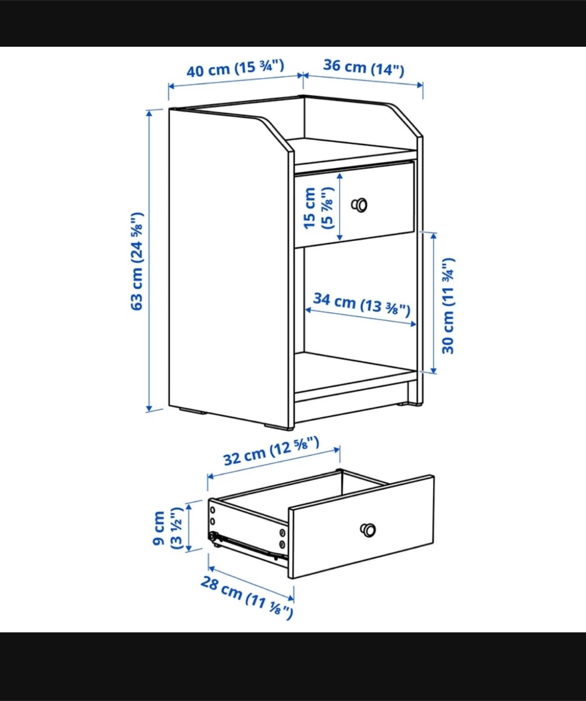 IKEA Hemnes White Nightstand - photo 4