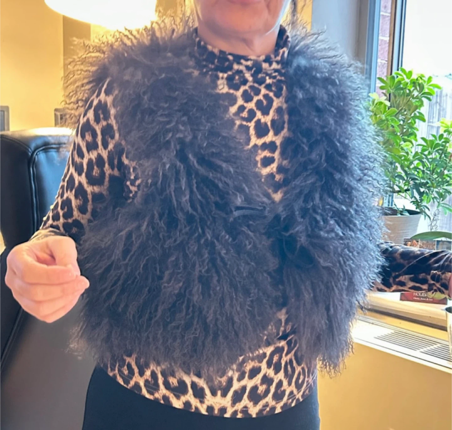 Derhy Fur Vest - Size S