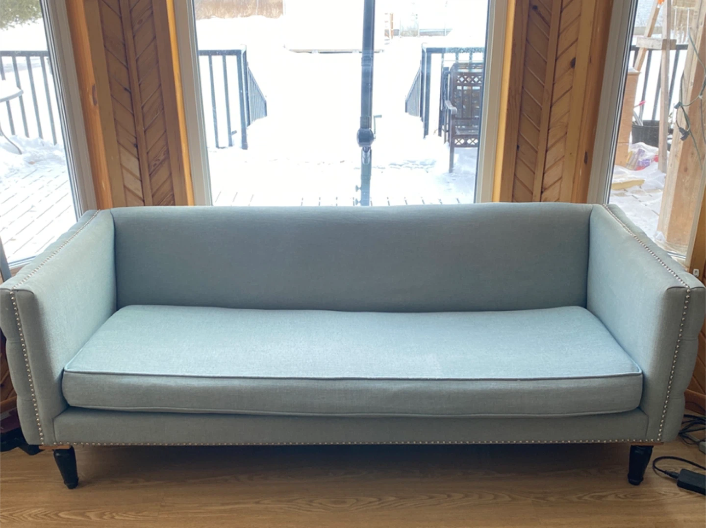 Designer-Style Blue Turquoise 3 Seater Sofa (CAN DELIVER)