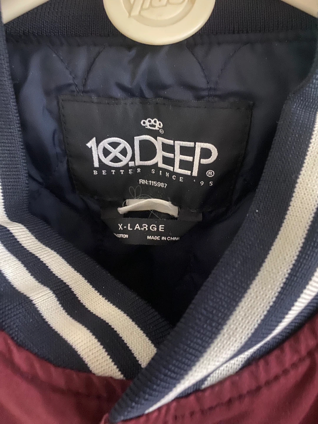 10.Deep Burgundy Varsity Jacket X-Large