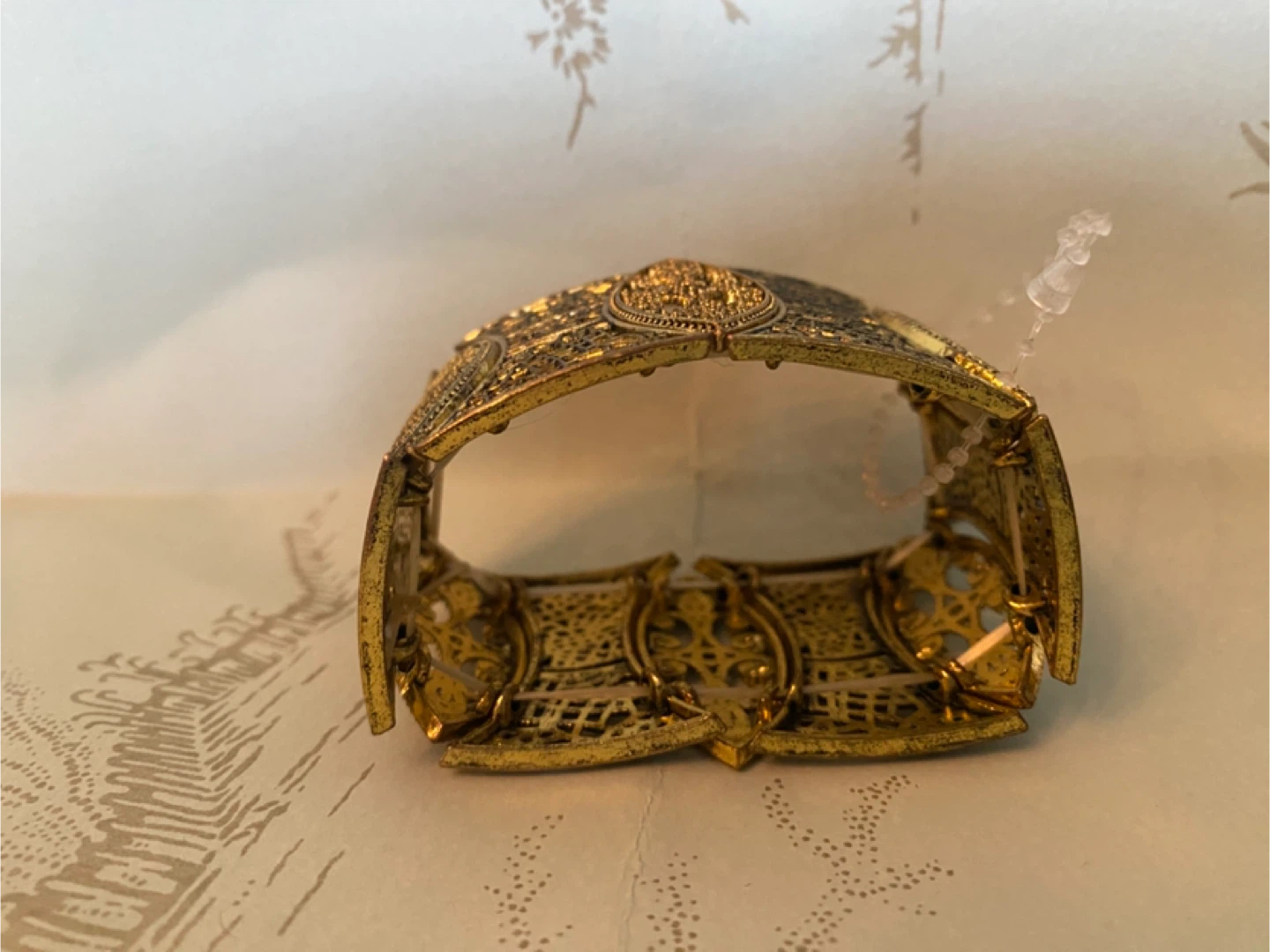 Gold Tone Stretch Cuff Bracelet - photo 3