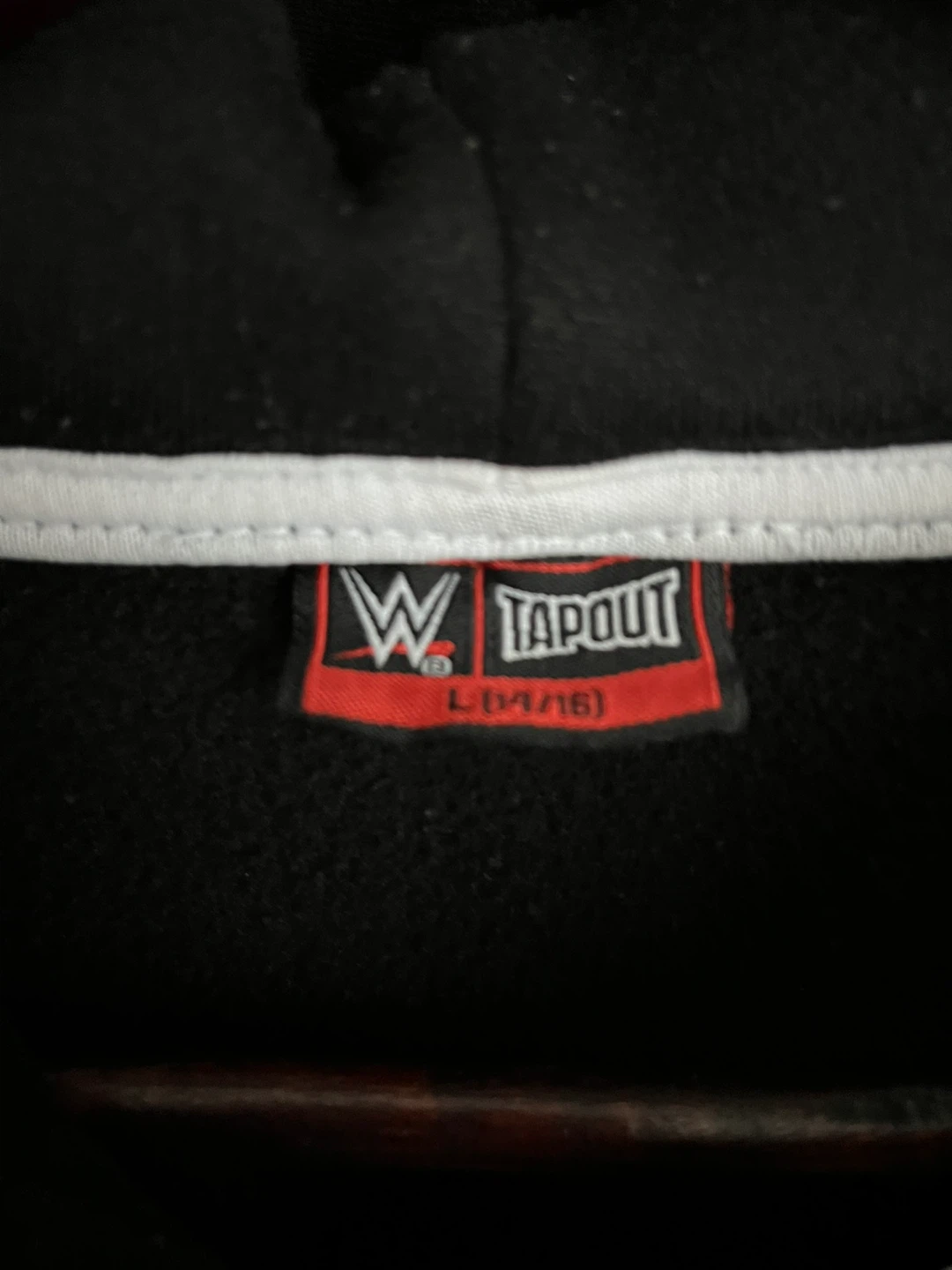 WWE x Tapout Black Fleece Hoodie - Size L Youth - photo 3