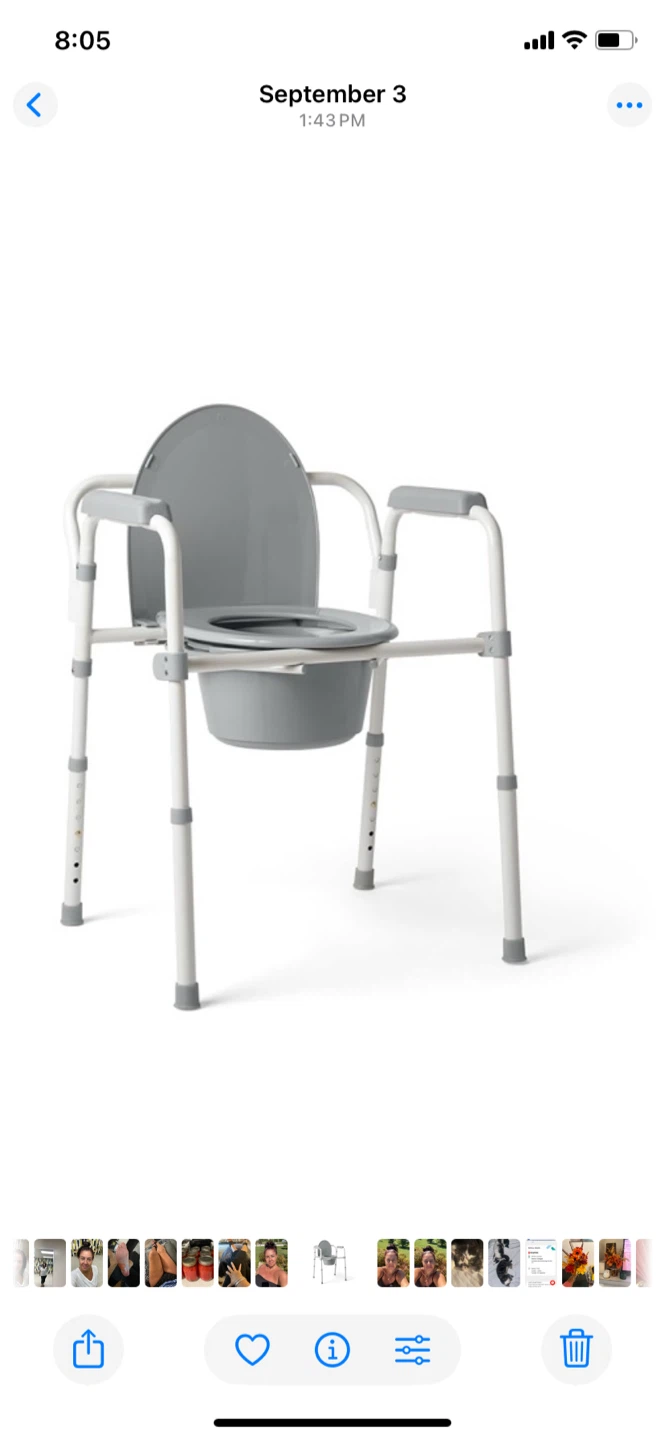 Grey Commode Chair