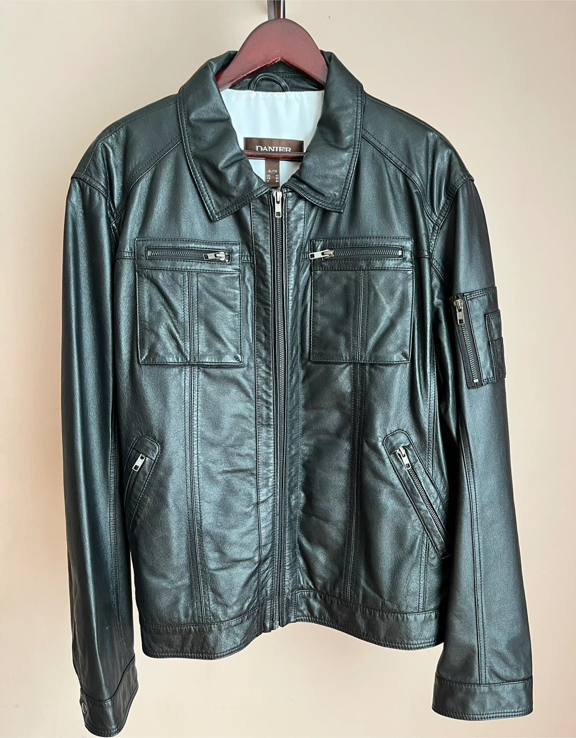 Men’s Danier Leather Jacket Black XL/TG
