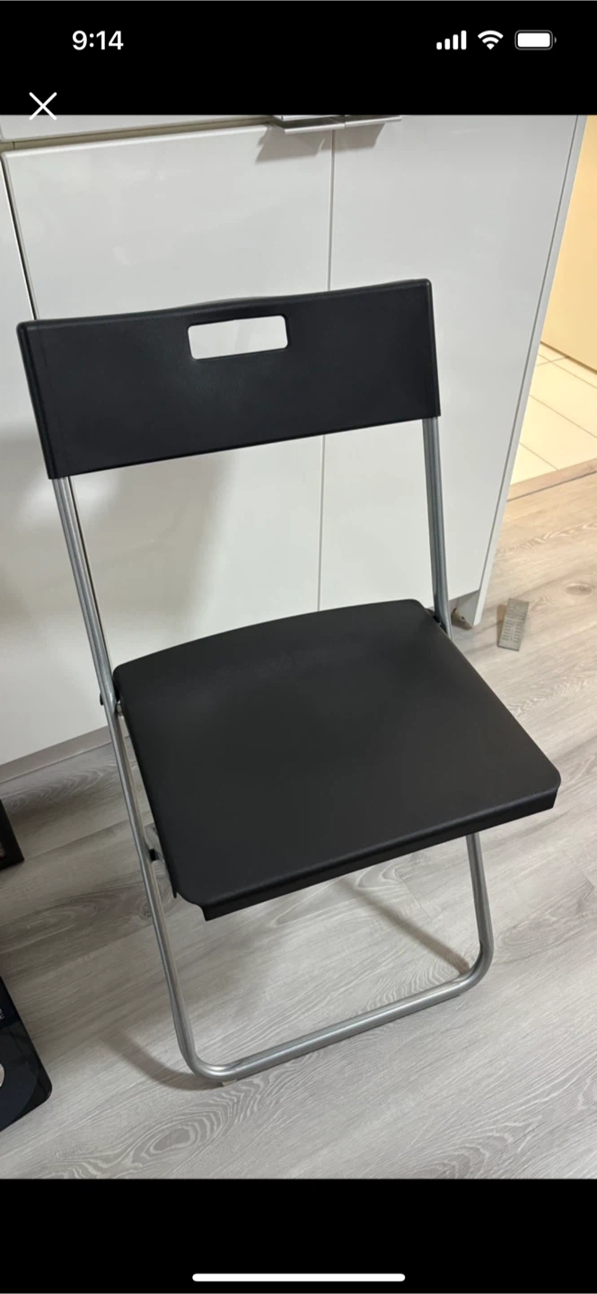 IKEA Black Folding Chair x 7