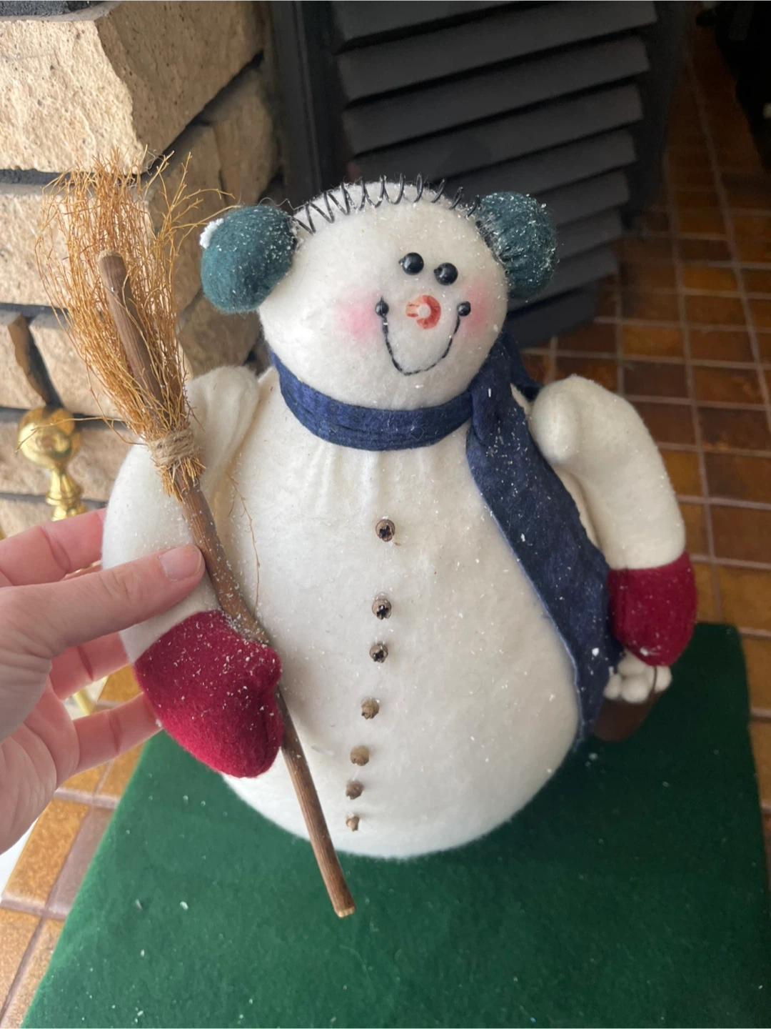 Cute Snowman Plushie with Broom - photo 5