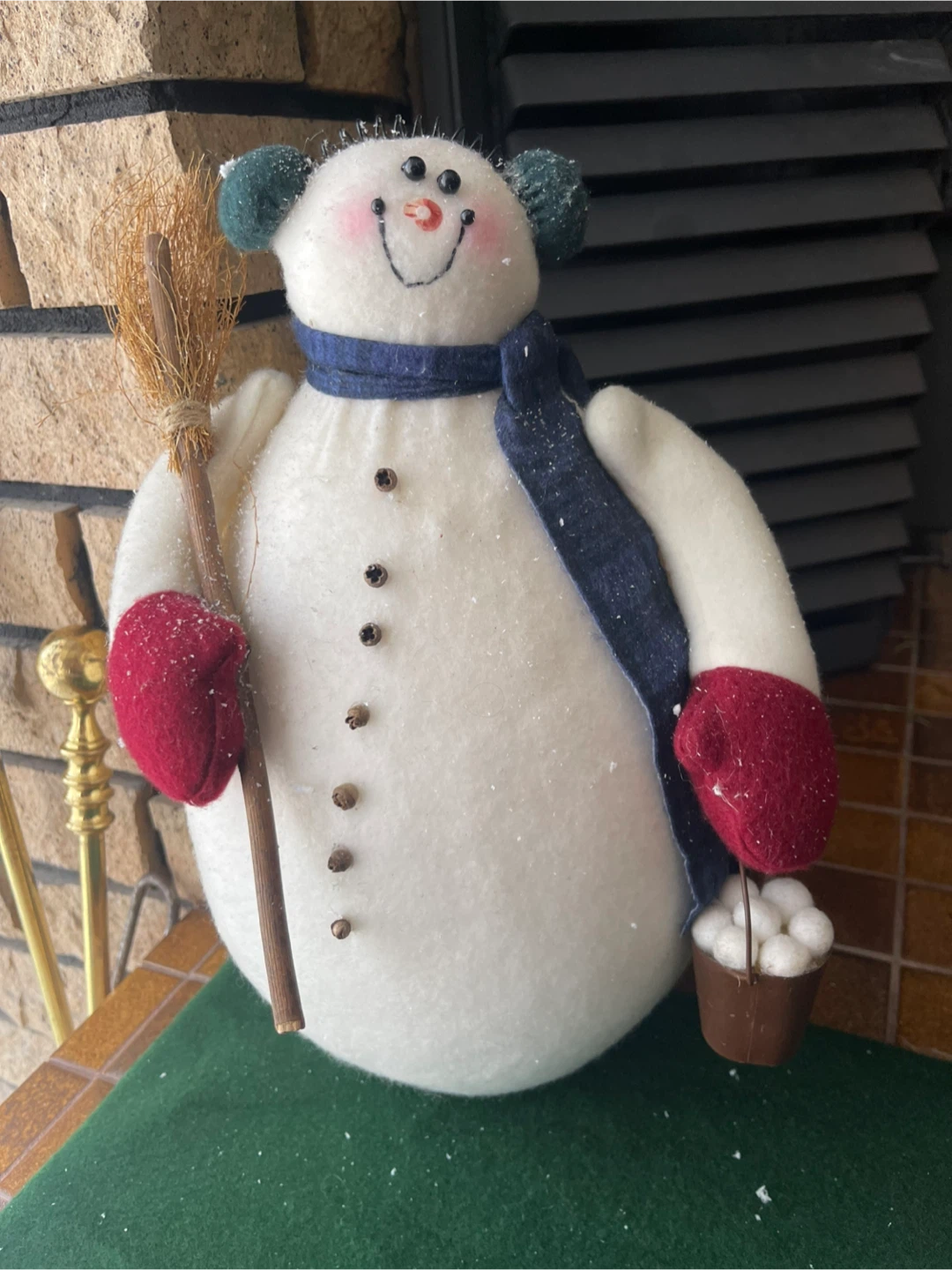 Cute Snowman Plushie with Broom