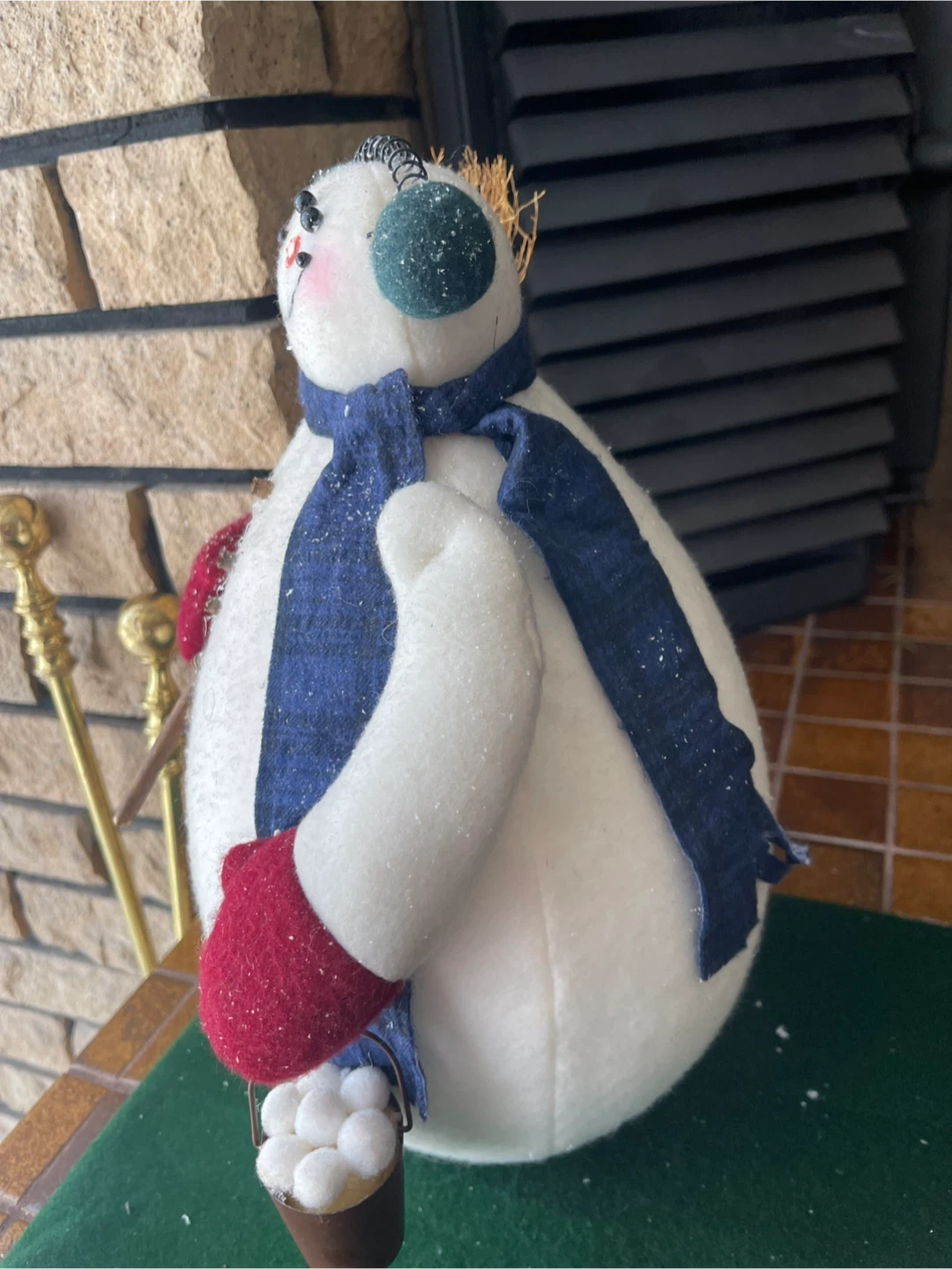 Cute Snowman Plushie with Broom - photo 2