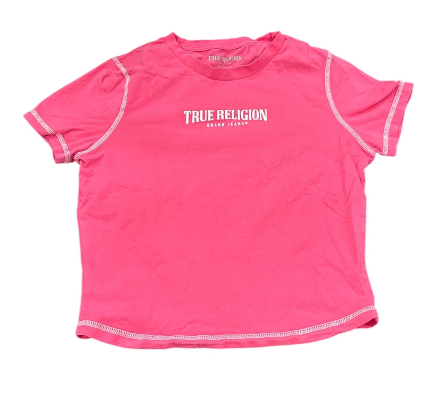 Girl True Religion Pink T-shirt Size Medium Youth