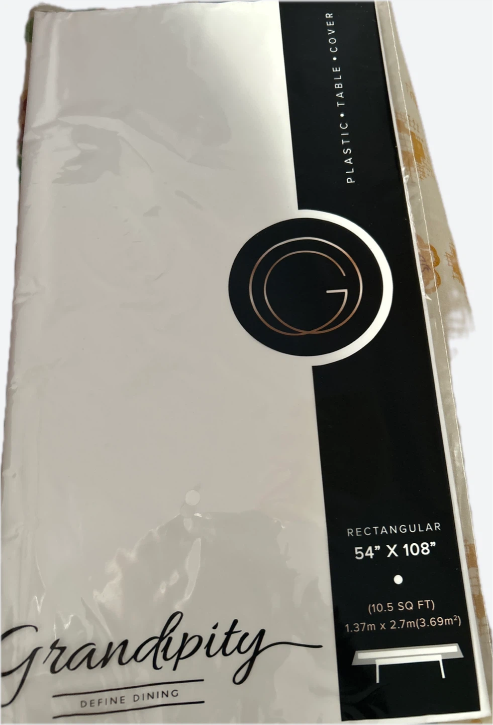 White  plastic Table Cover