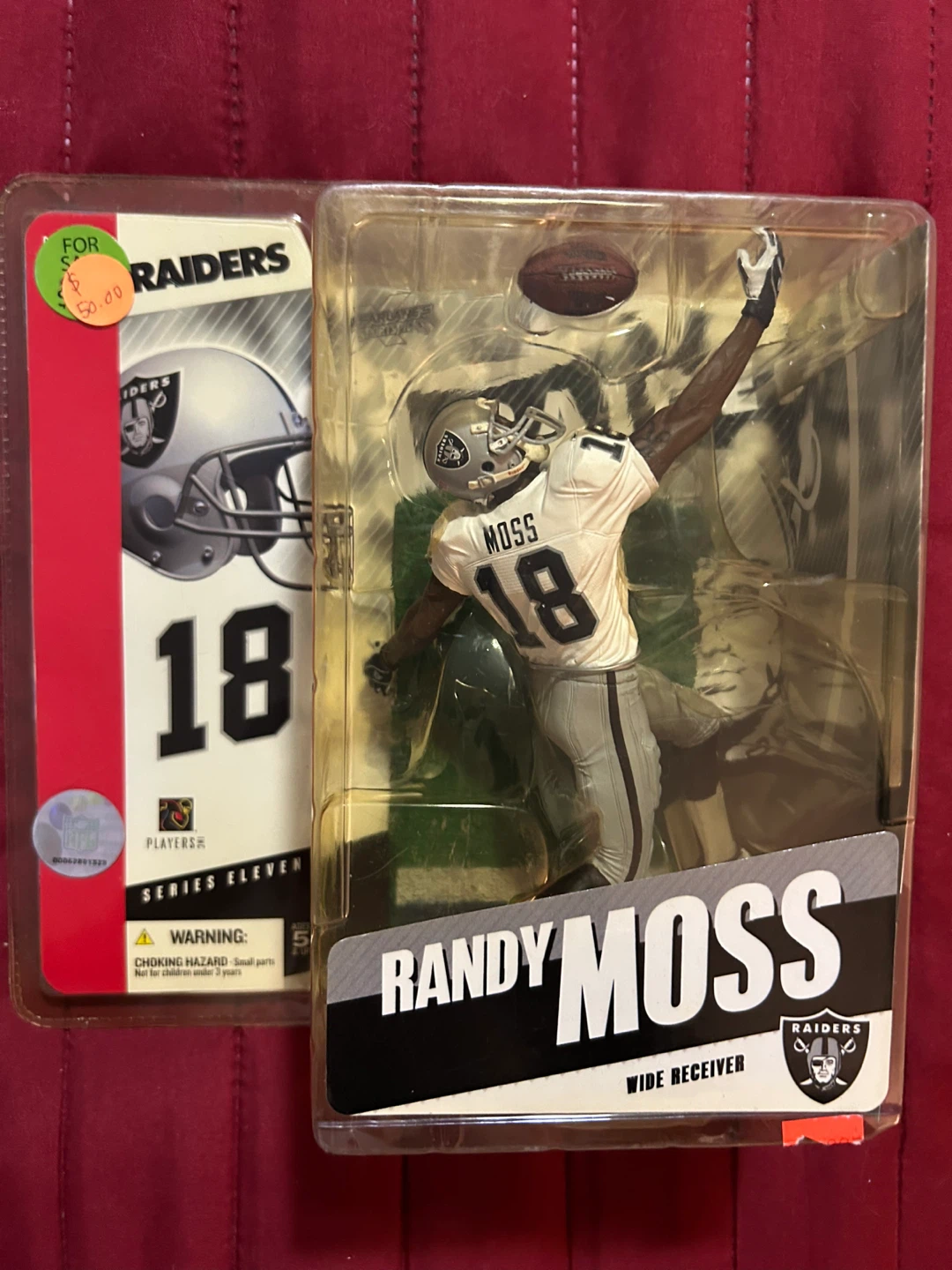 Randy Moss Raiders Wide Receiver Action Figure