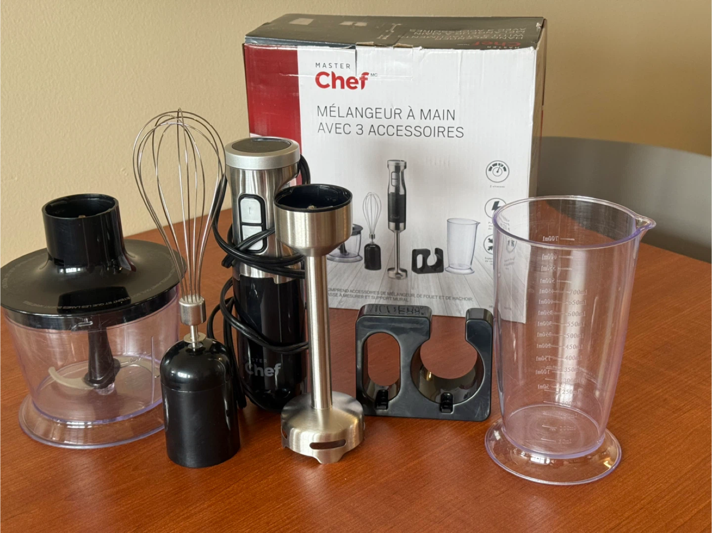 Master Chef Hand Blender with 3 Accessories