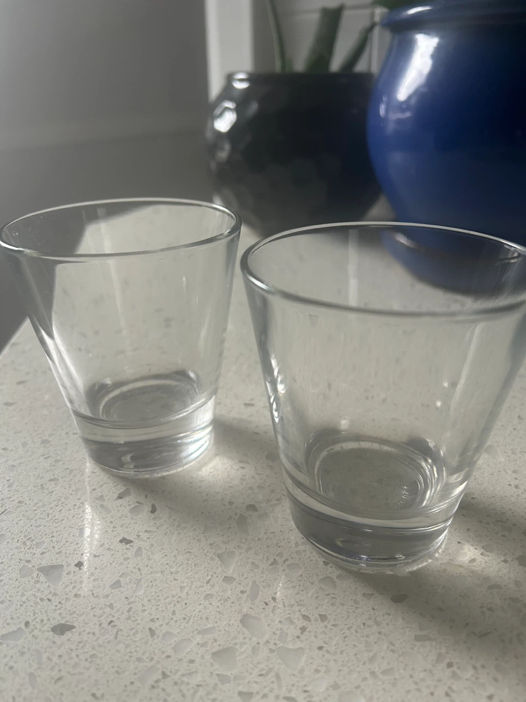 Set of 2 Clear Drinking Glasses -$1 for the pair!