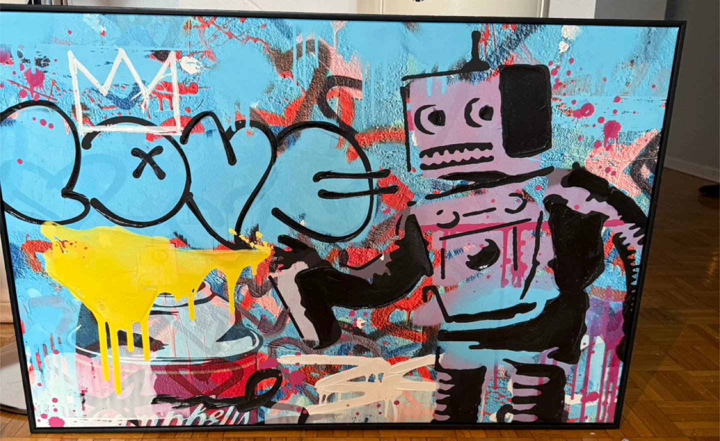 Abstract Robot Graffiti Art