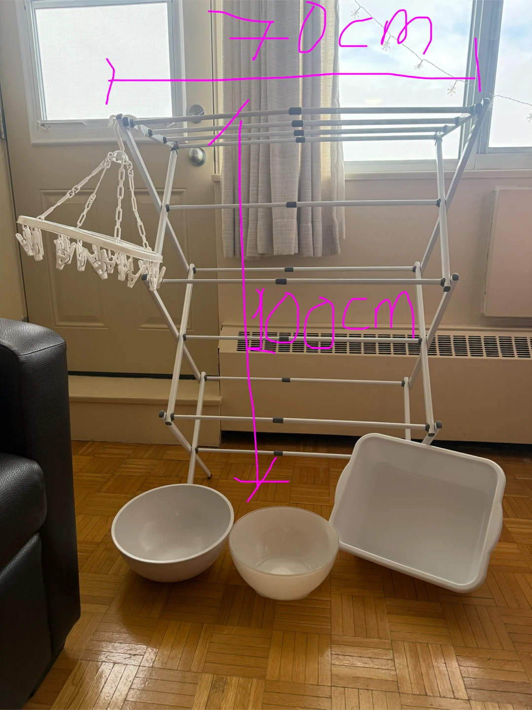 Folding Clothes Drying Rack + Accessories - photo 2