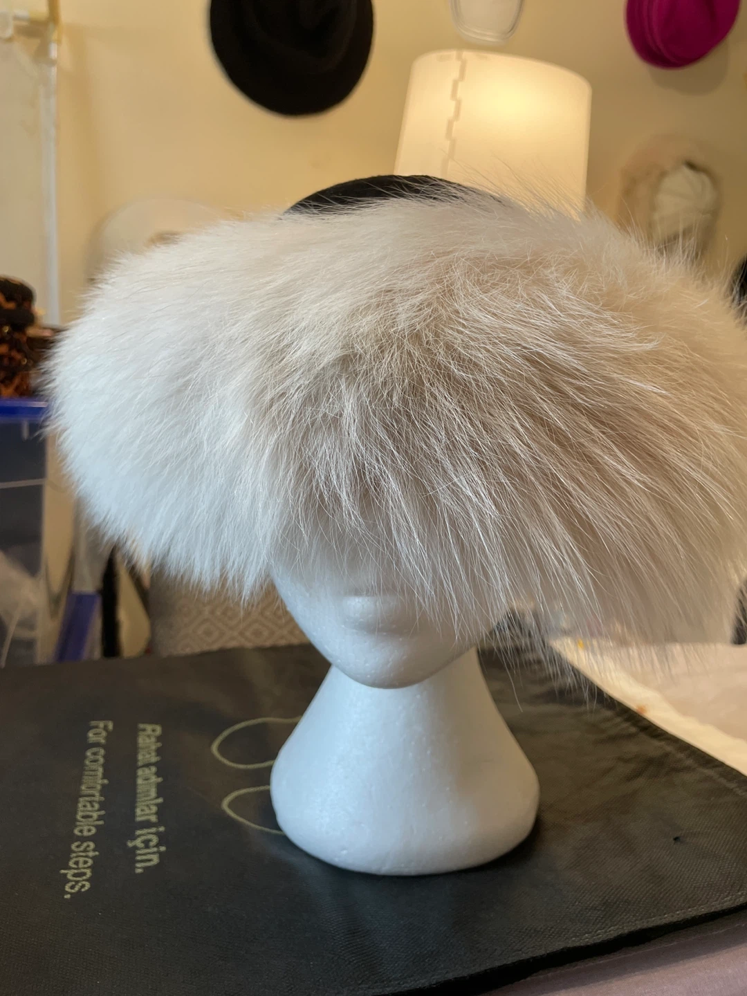 Fur Hat - Black & White