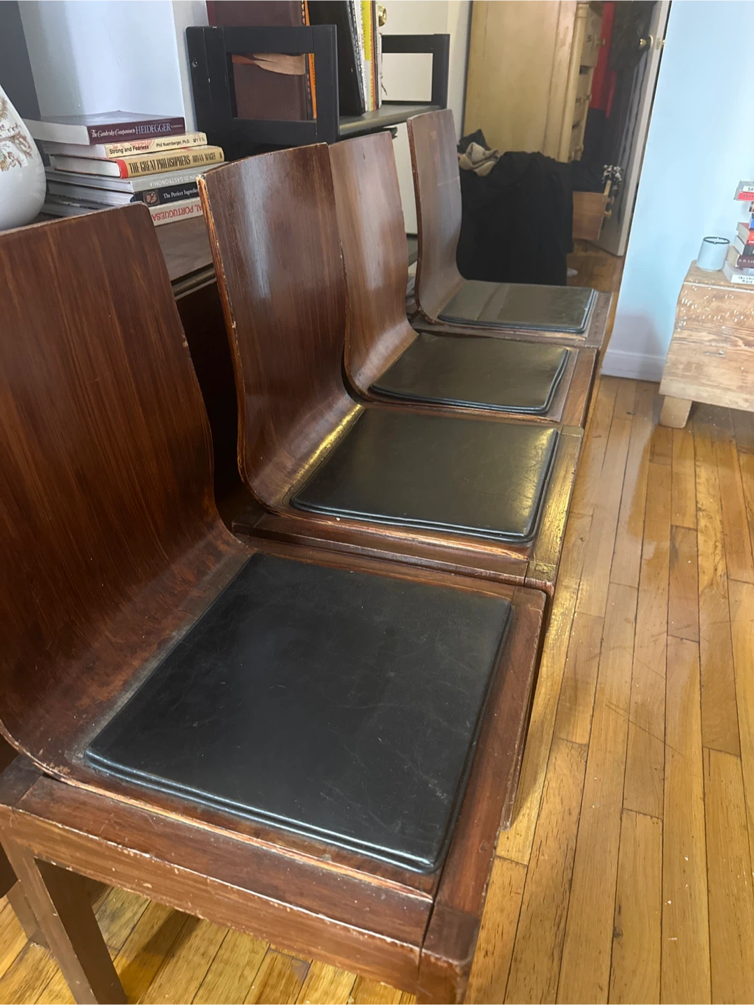 Set of 4 Wooden Dining Chairs - photo 2