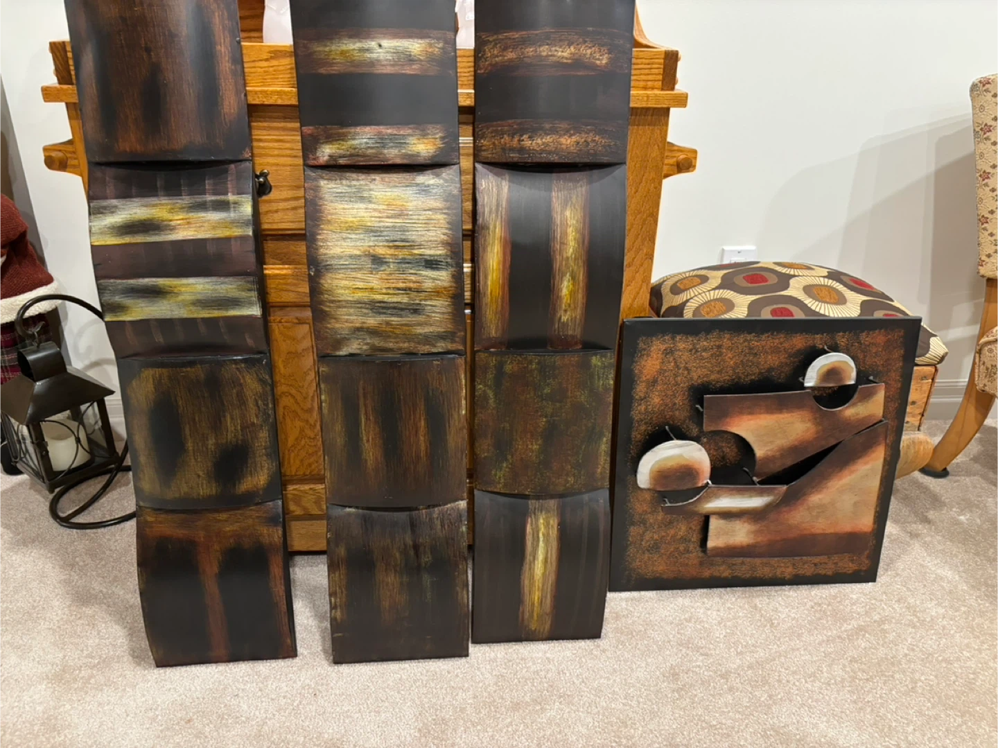 Abstract Metal Wall Art Panels