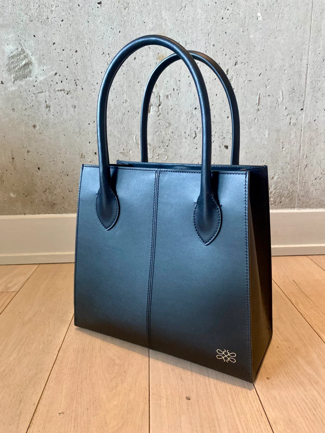 Black Leather Tote Bag