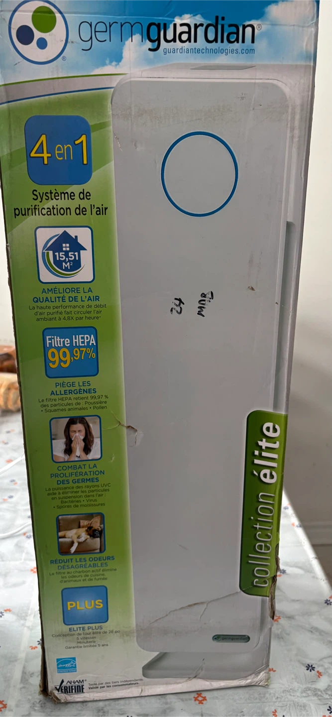 GermGuardian Elite 4-in-1 HEPA Air Purifier – Brand New - photo 3