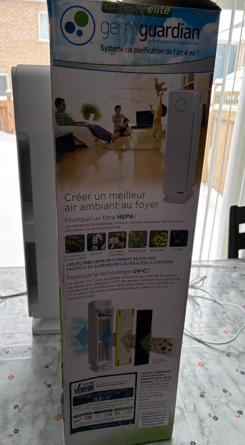 GermGuardian Elite 4-in-1 HEPA Air Purifier – Brand New - photo 4