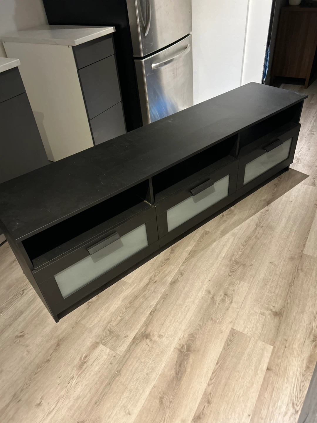 Black TV stand